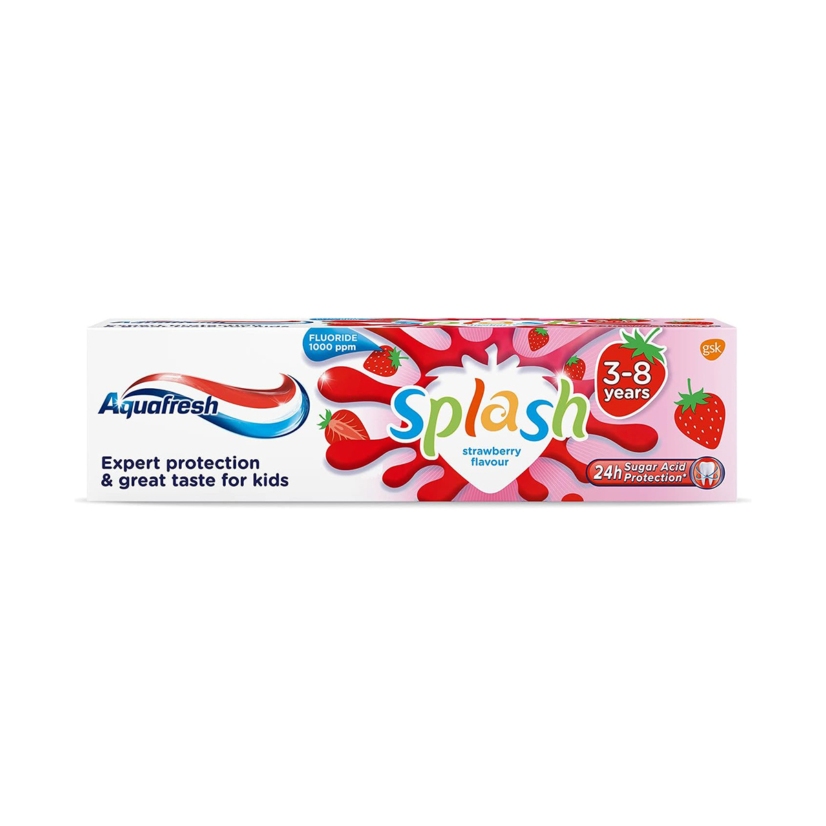 Aquafresh-Splash-3-8-Years-Strawberry-Toothpaste-50ml Aquafresh Splash 3-8 Years Strawberry Toothpaste 50ml - Image 1